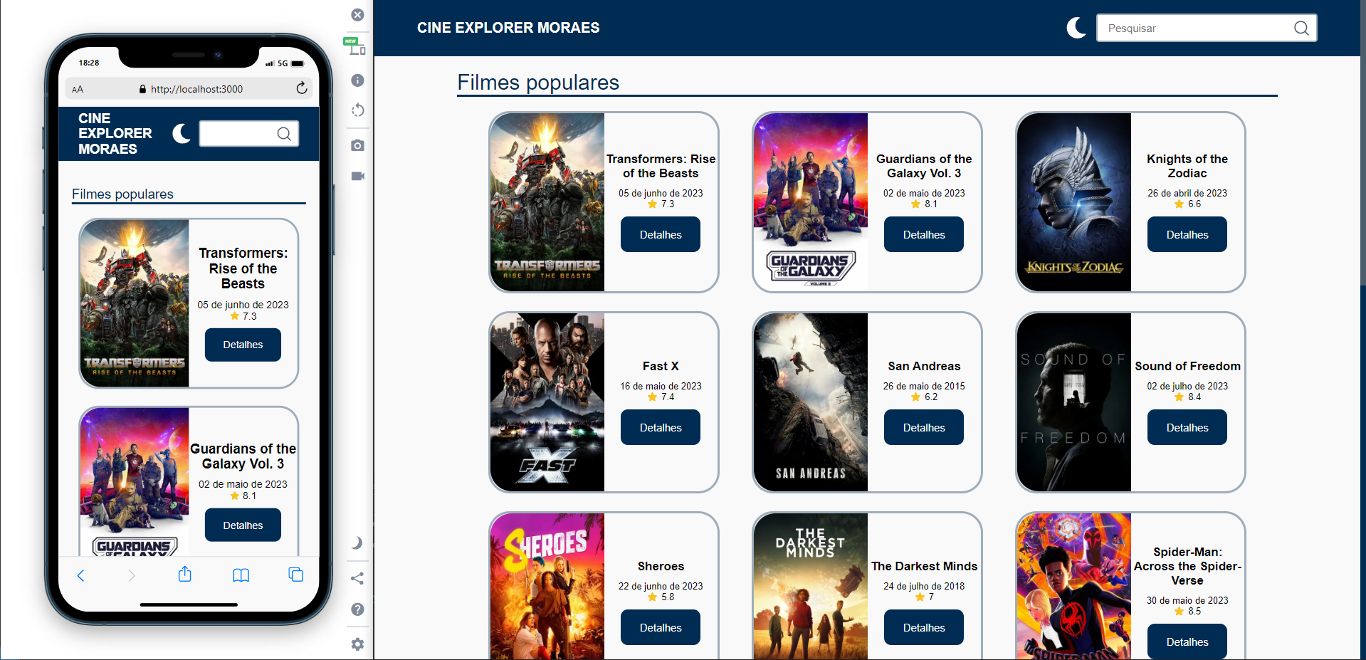 projeto cine explorer moraes
